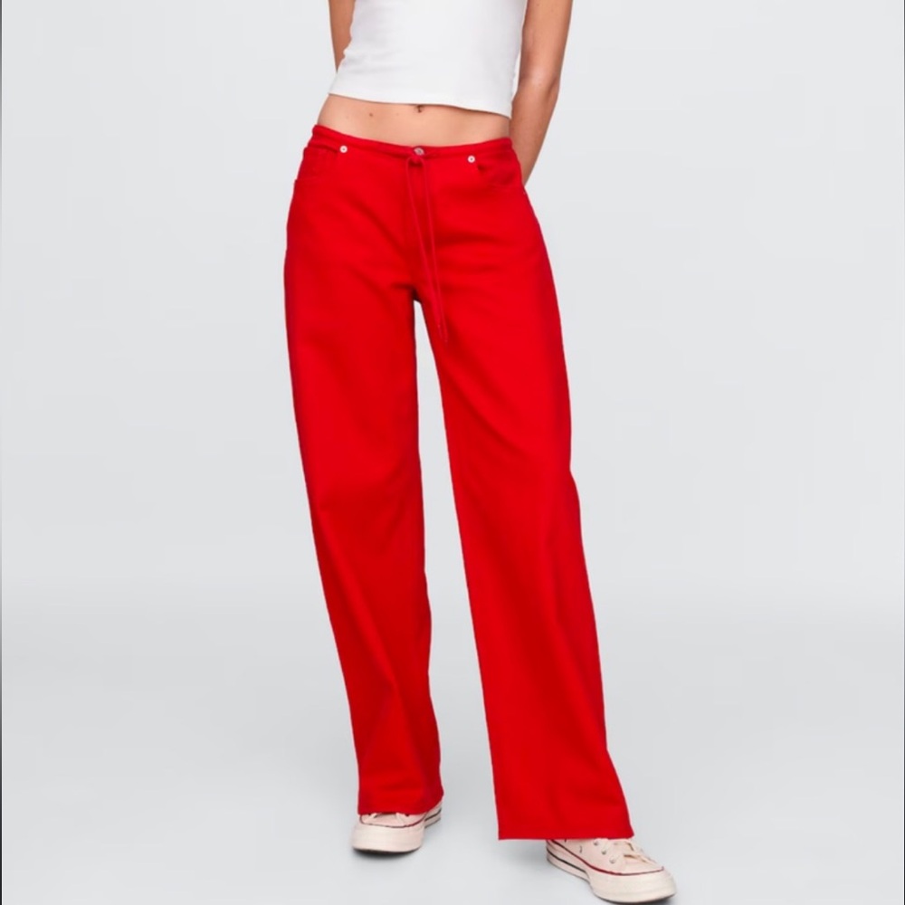 Gap Mid Rise '90s Loose Red Jeans - 28 Long